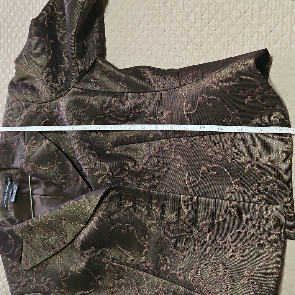 Brown/Bronze Blazer and Skirt Set - Picture 7 of 11